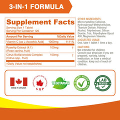 Lovita Vitamin C 1000mg tablets close-up highlighting timed-release coating for sustained absorption.