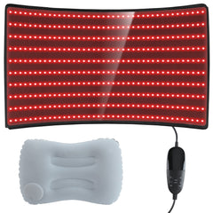 LOVTRAVEL LED red 660nm pad, top view, large treatment area for whole-body sessions.
