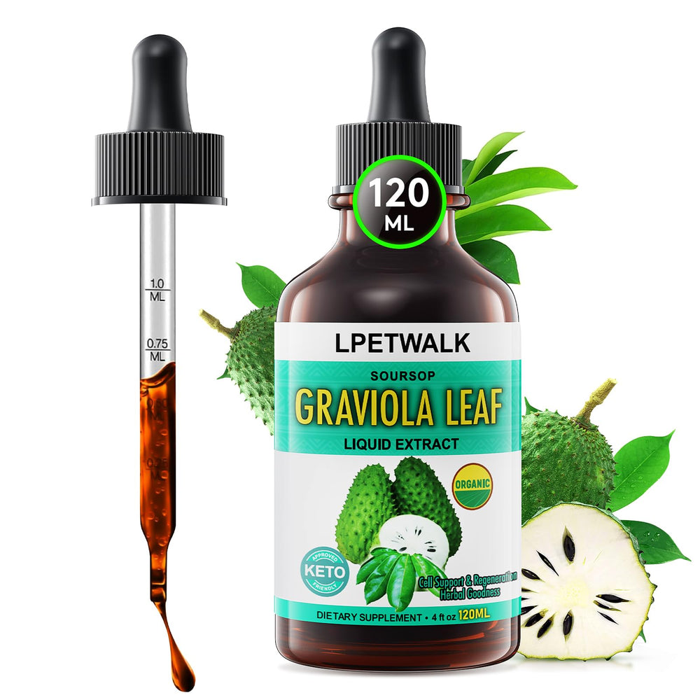 LPETWALK Soursop drops bottle pour shows easy daily usage.