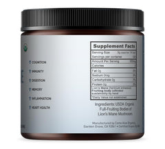 LRLA Lion’s Mane powder stirred into coffee for smooth energy