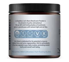 LRLA Lion’s Mane powder in tea for steady focus