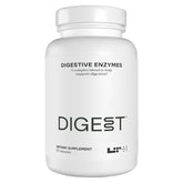 LTH Digestive Enzyme Complex bottle on desk showing broad-spectrum support for meals