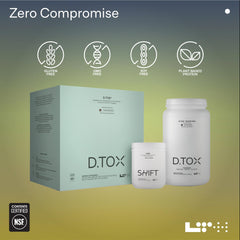 LTH D.TOX NSF-certified seal emphasizing safety and testing