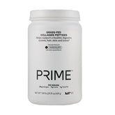 LTH Prime Collagen Peptides chocolate bottle highlights grass-fed sourcing for joint and skin benefits.