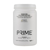 LTH Prime Collagen vanilla powder tub close-up for daily wellness.