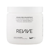 LTH Revive grass-fed colostrum powder bottle for immune and digestion support.