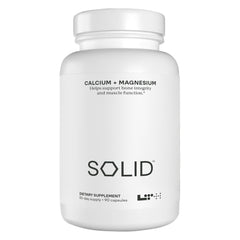LTH Solid Calcium & Magnesium bottle front for daily mineral support.