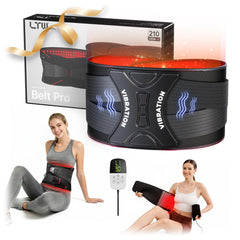 LTW Red Light Therapy Belt front view with 210 LEDs for targeted warmth and comfort.
