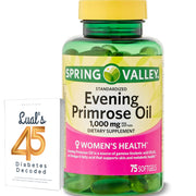 LUAL evening primrose oil softgels bottle showing 1000 mg per serving for daily wellness