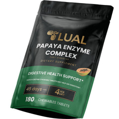 LUAL Papaya Enzyme Complex bottle offers convenient daily digestion support
