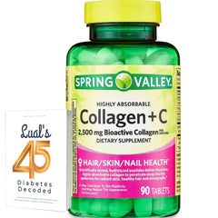 LUAL Spring Valley collagen bottle pour shows easy daily use for skin support