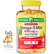 LUAL Spring Valley Omega-3 Mini bottle front for easy daily use.