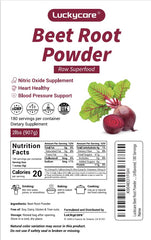 Luckycare beet powder dispensing scoop enables easy pre-workout mixing