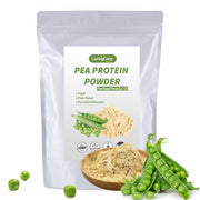 Luckycare original pea protein powder packaging shows a clean, premium plant-based option.