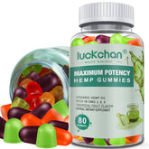 LUCKCHAN hemp gummies bottle pour for convenient daily use