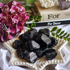 Luckeeper black tourmaline wire wrapping material for handcrafted pieces.