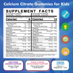LUCNVEM Kids Calcium Citrate Gummies strawberry close-up shows tasty flavor for easy daily intake.