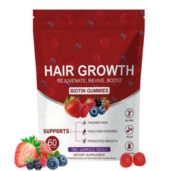 LUIMOLL Lumin Hair Growth Gummies bottle front showing convenient daily nourishment in mixed berry.