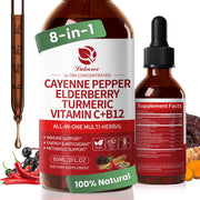 LUKAREE Cayenne Pepper Drops bottle highlighting 8-in-1 formula for daily wellness