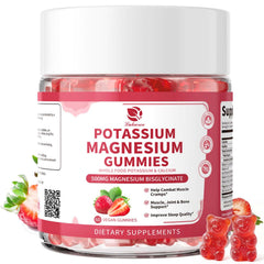 Lukaree Magnesium Potassium Gummies bottle on shelf for daily wellness