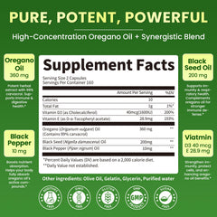 Lukaree bottle label highlighting clean, GMO-free oregano oil in a GMP-certified product.