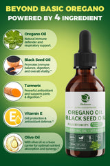 Lukaree oregano oil dropper dispensing into glass, demonstrating easy daily use