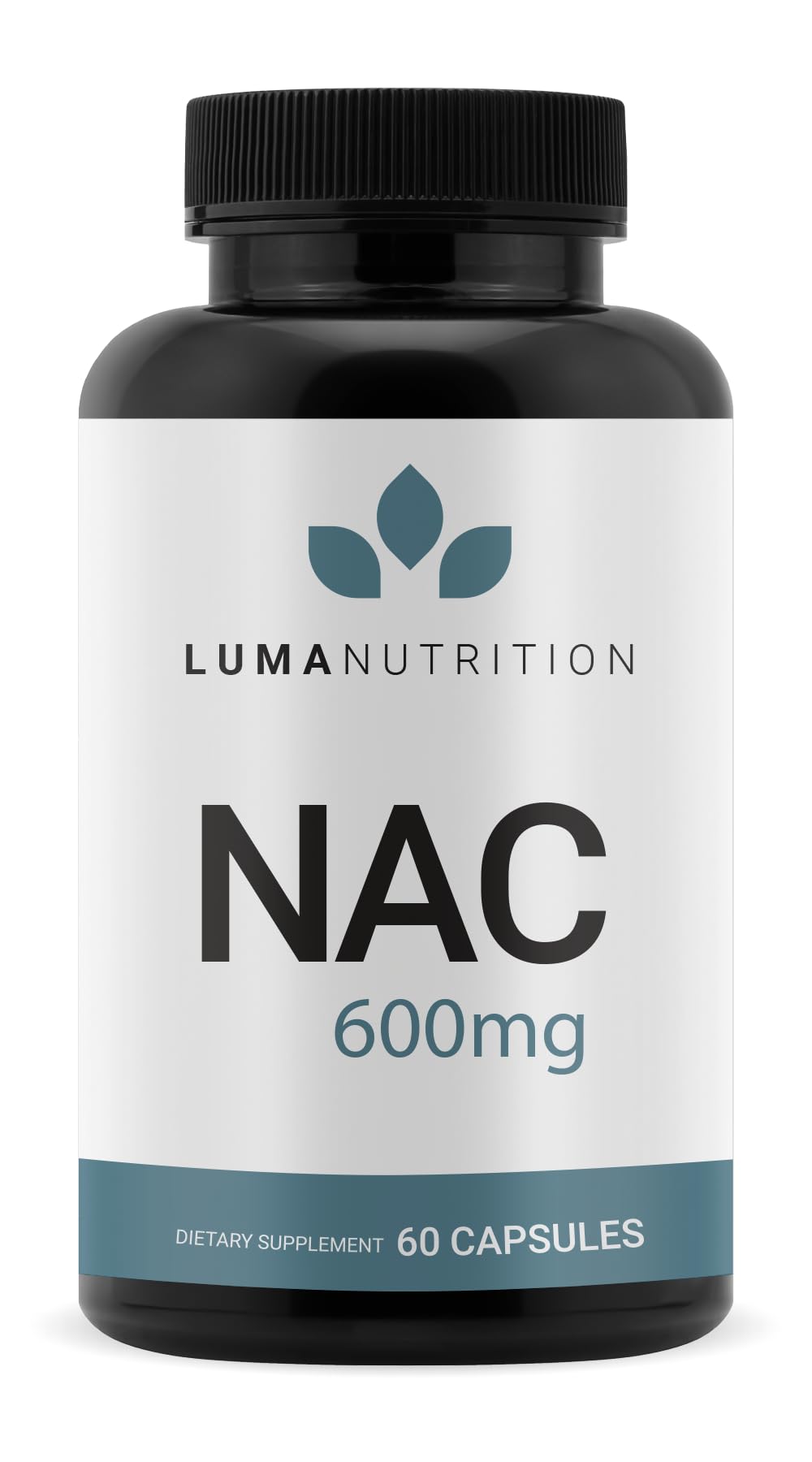 Luma Nutrition NAC 600 mg capsules packaging highlights premium daily wellness.