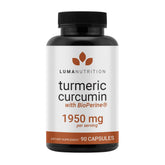 Luma Nutrition turmeric curcumin bottle highlighting high-potency 95% curcuminoids.