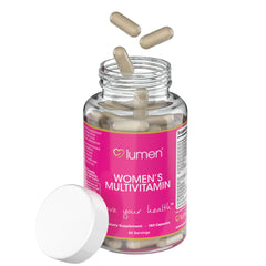 Lumen Naturals Women's Multivitamin bottle front shows capsules for daily nourishment