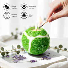 LumeTon soy wax candle close-up shows natural wax and refined fragrance.