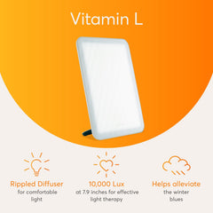 Lumie Vitamin L with detachable stand for flexible placement in small spaces