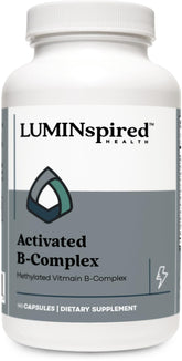 LUMINSPIRED Health activated vitamin B complex bottle for daily energy and immune support.