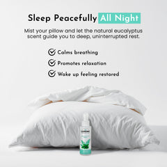 Lumonc Eucalyptus Spray pillow mist for restful bedtime atmosphere.