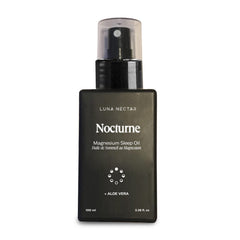 Luna Nectar Nocturne bottle pours magnesium oil for quick relaxing relief.