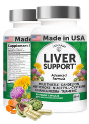 Lunakai liver cleanse bottle for daily herbal support.