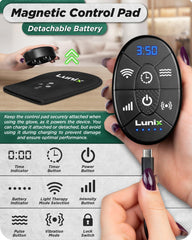 Lunix LX23 rechargeable battery indicator highlights cordless convenience.