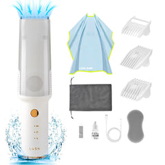 LUSN baby hair clippers vacuum front view for mess-free trims.