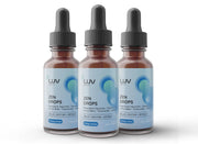 LUV health Zen Drops bottle front for daily calm and focused mood.