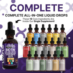 LuxFlo drops for hair skin nails application showing an easy daily ritual.