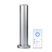 LuxHydvat smart anti-tip diffuser front view for spill-free nightstand use.