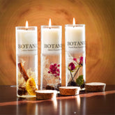 Luxury Scented Candles Gift Set in glass jars with real flowers enhancing home decor
