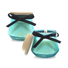 2-Pack Luxury Scented Soy Wax Candle Rainforest Bungalow calms with fresh green notes.
