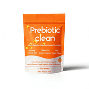 Lwefao Clean Prebiotic Fiber Gummies bottle close-up, vegan formula for daily gut support.
