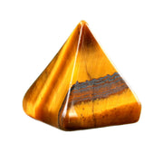 LWQCHW Tiger's Eye Pyramid 0.8-inch for meditation and grounding.