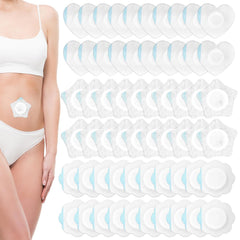 Lyreh heart shaped belly button patch for quick, highly absorbent use