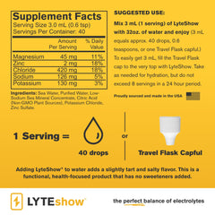 LyteShow pour demonstrates easy mix with water for quick mineral replenishment
