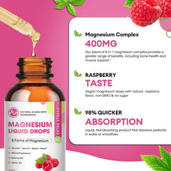 M inch Magnesium Liquid Drops eight-formula blend for versatile support