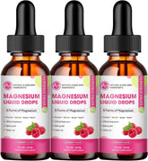 M inch Magnesium Liquid Drops raspberry bottle for easy daily dosing