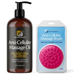 M3 Naturals oil applied to thighs and buttocks for smoother skin
