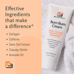 M3 Naturals Bum Bum Cream absorbs quickly for busy mornings.